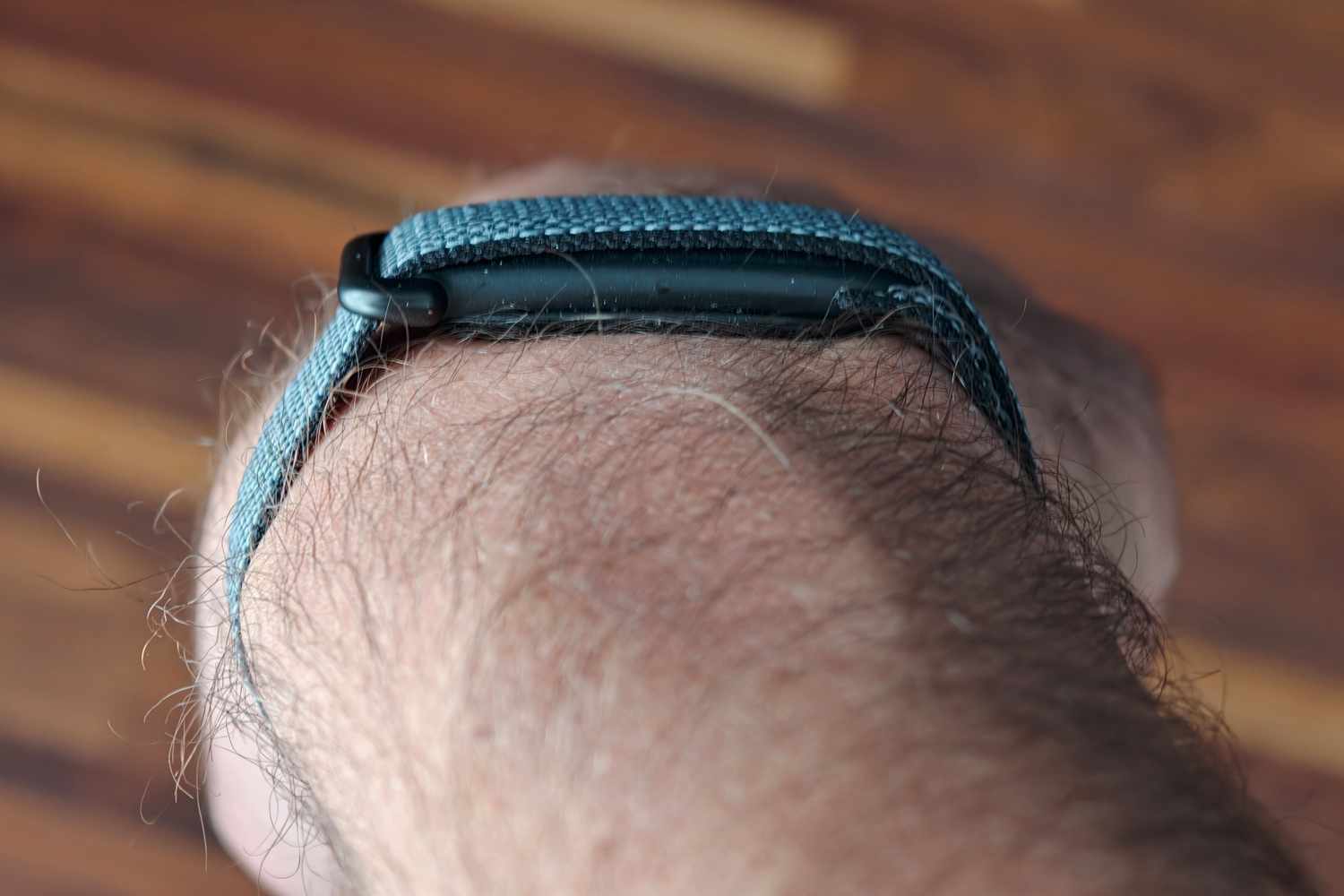 Google Fitbit Air review on wrist