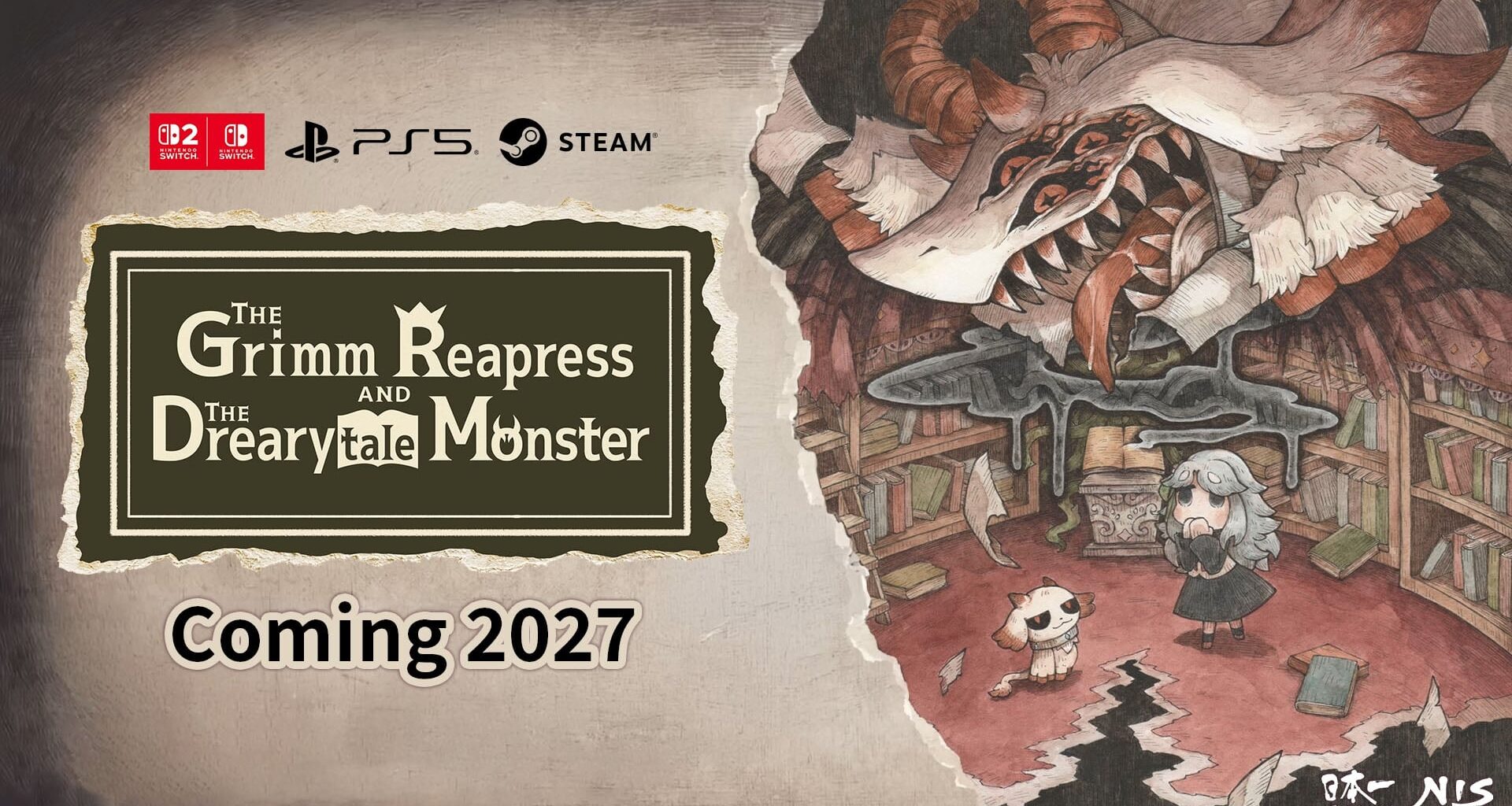 The Grimm Reapress and the Drearytale Monster coming west in 2027 for PS5, Switch 2, Switch, and PC