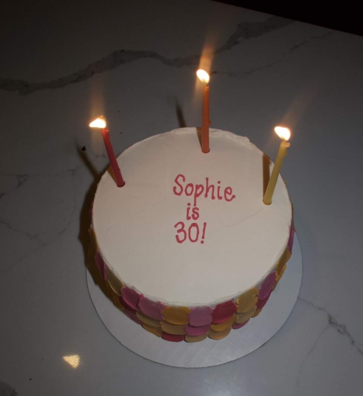 A cake for the birthday gal.