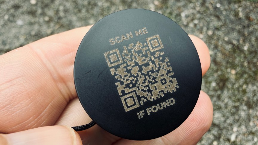The QR code offers a way for finders to reunite people with their lost items.