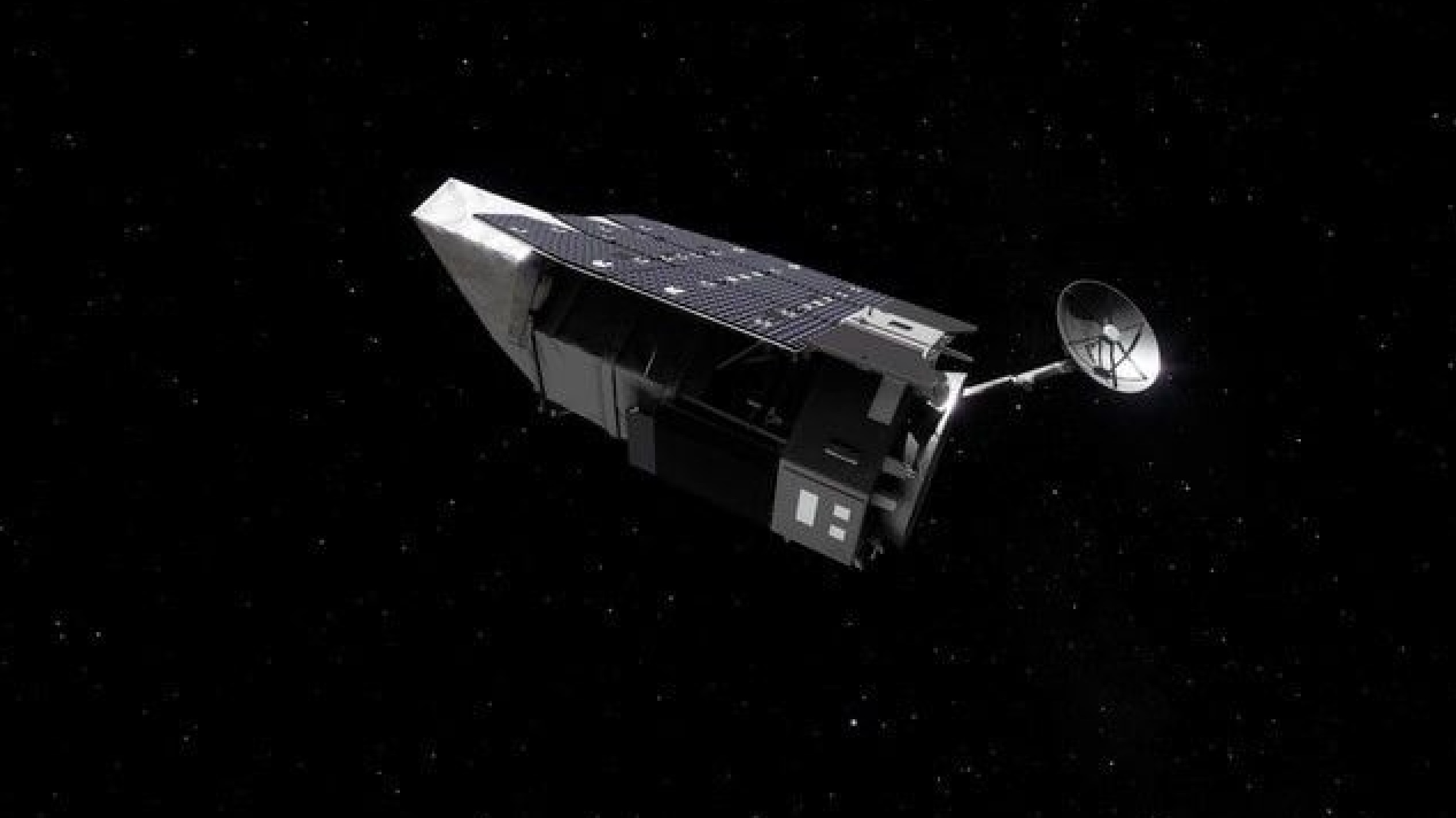 Illustration of NASA's Nancy Grace Roman Space Telescope in space.