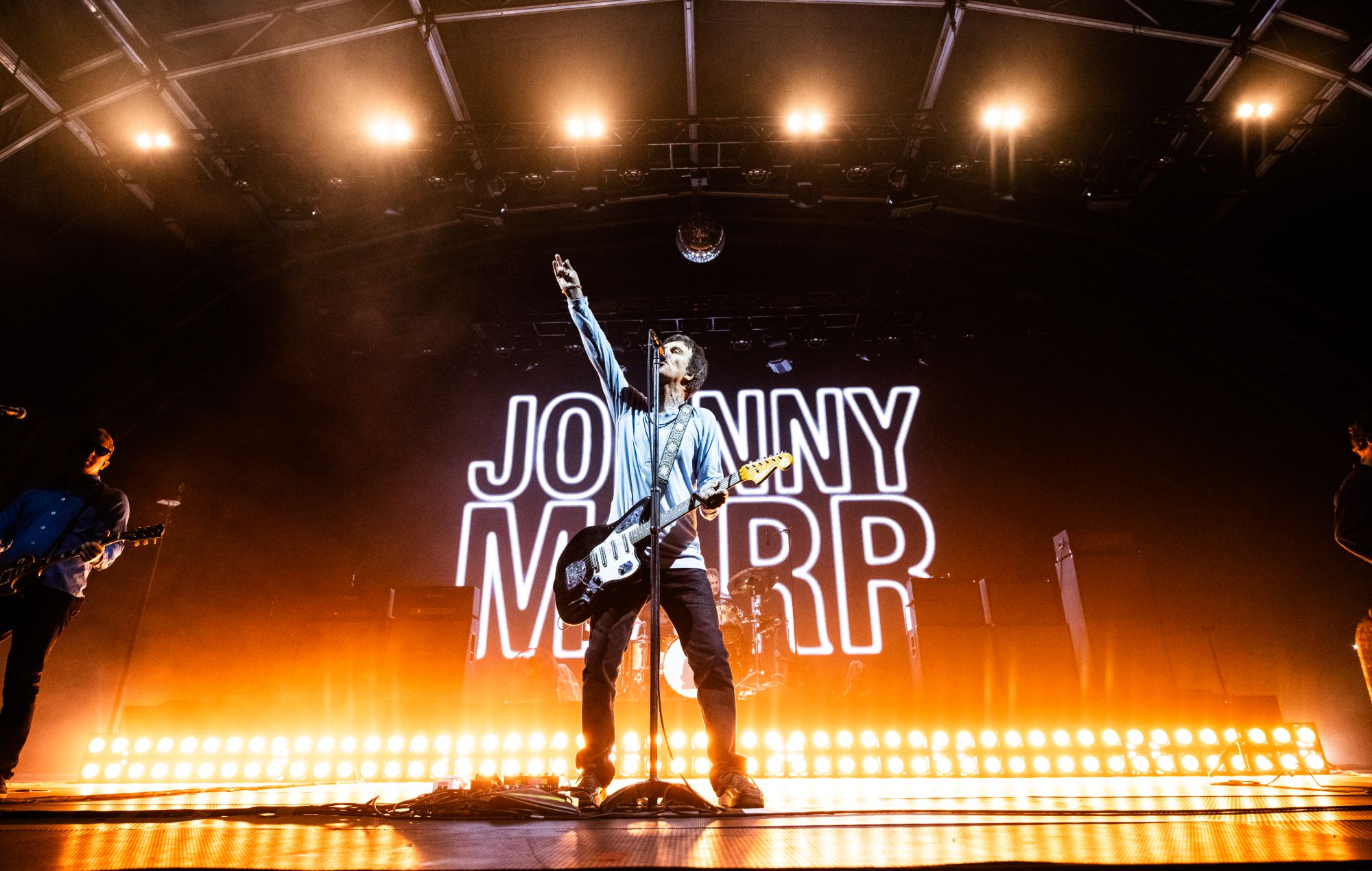 Johnny Marr live at Manchester's Castlefield Bowl. Credit: Aaron Parsons