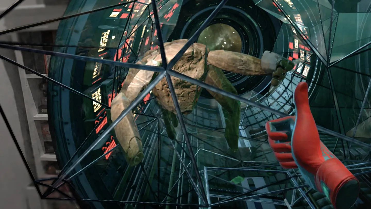 Screenshot from VR/mixed reality space game "Project Hail Mary: Journey Among the Stars"