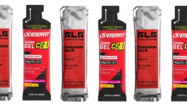 Lactate gels are lined up next to each other from two main brands.