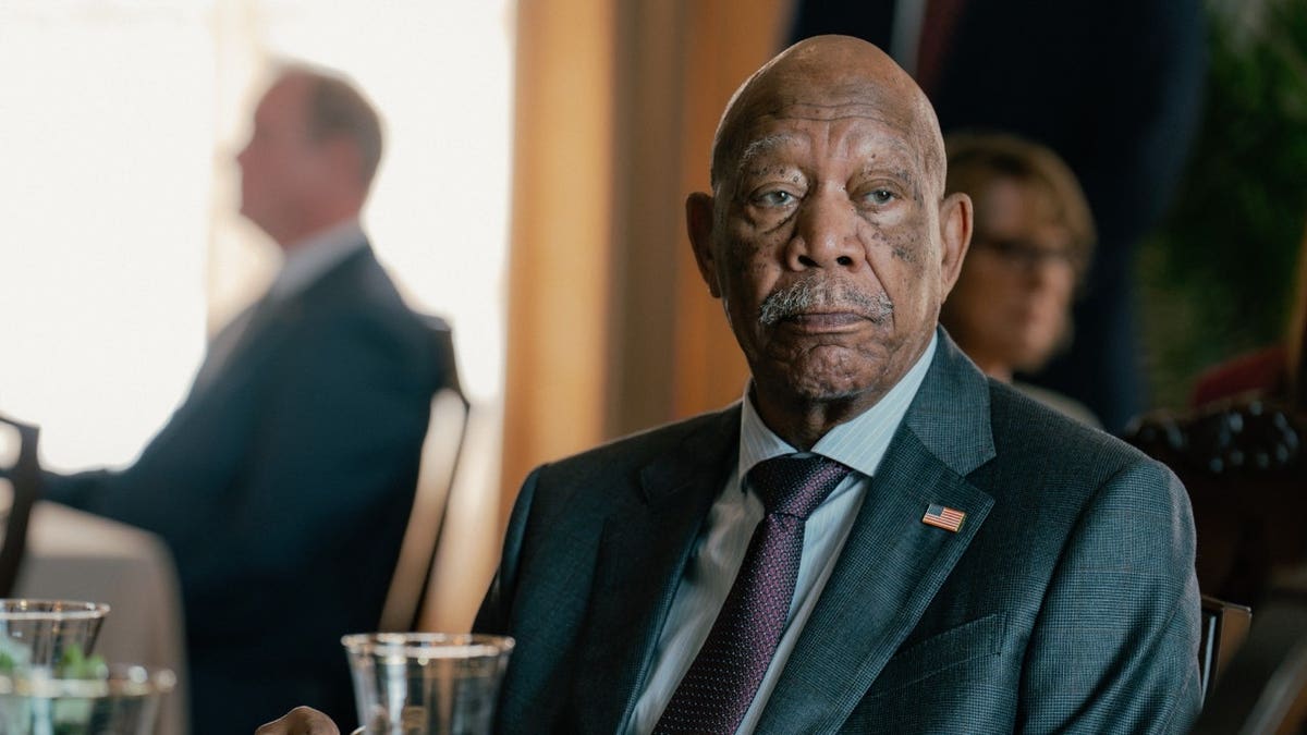 Morgan Freeman as Edwin Mullins in Lioness.