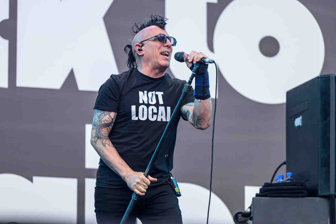 Tool&rsquo;s Maynard James Keenan performing onstage at the Back To The Beginning show at Villa Park in July 2025