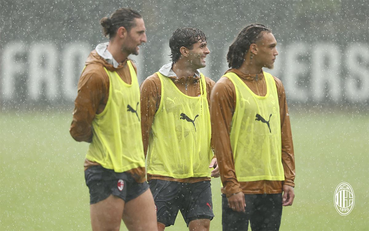 Moreira Rabiot Pulisic Milanello