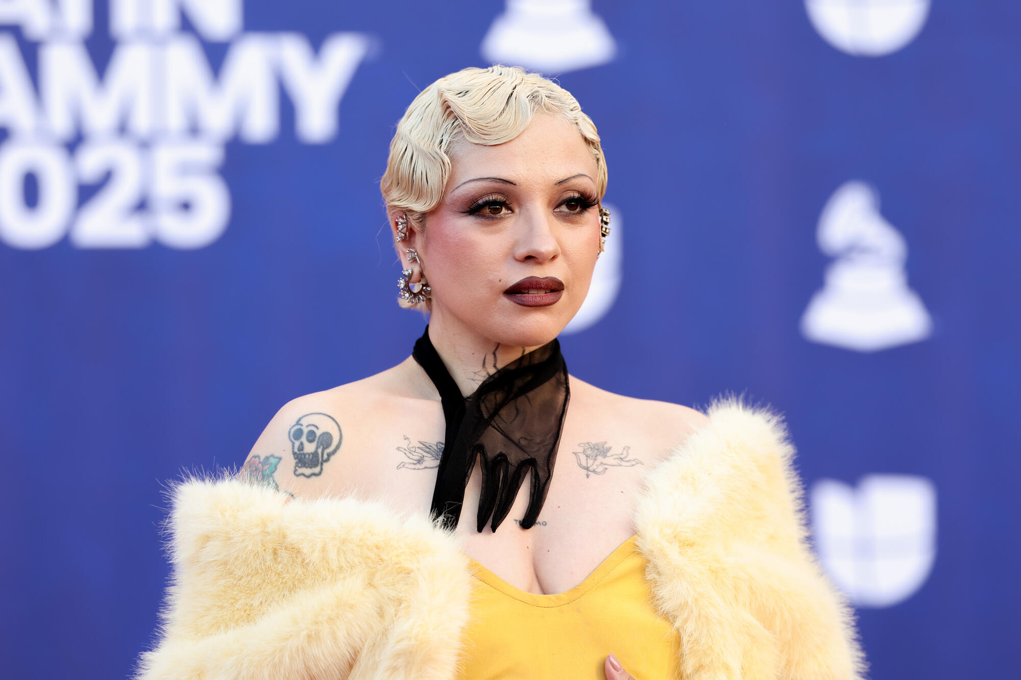 Mon Laferte at the 26th Annual Latin GRAMMY Awards held at the MGM Grand Garden Arena on November 13, 2025 in Las Vegas, Nevada.