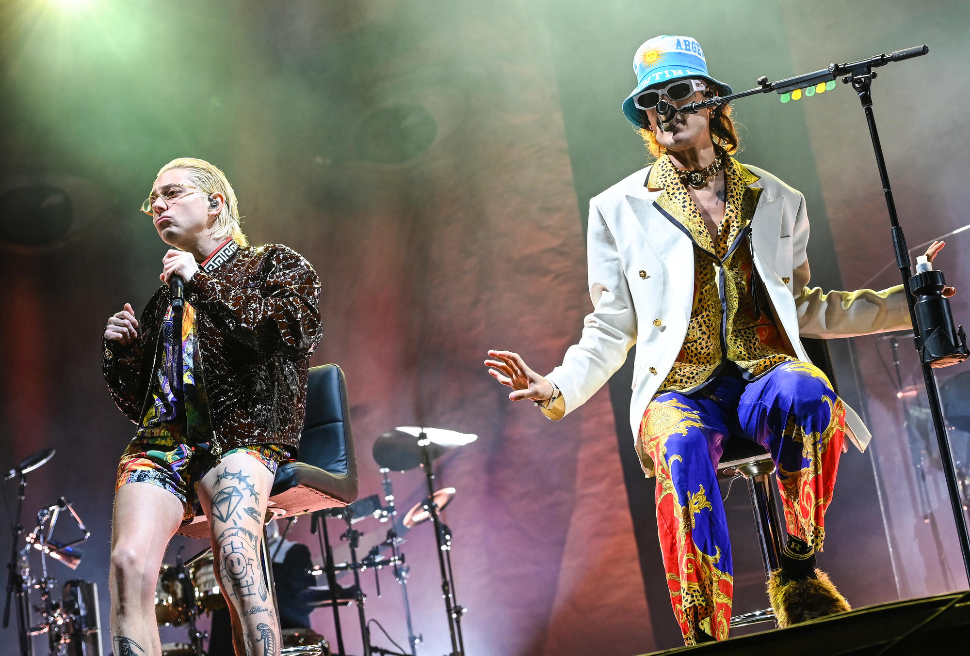 Paco Amoroso and Ca7riel performs onstage at Tyler, The Creator’s Camp Flog Gnaw Carnival 2025 Day 1 held at Dodger Stadium on November 22, 2025 in Los Angeles, California.