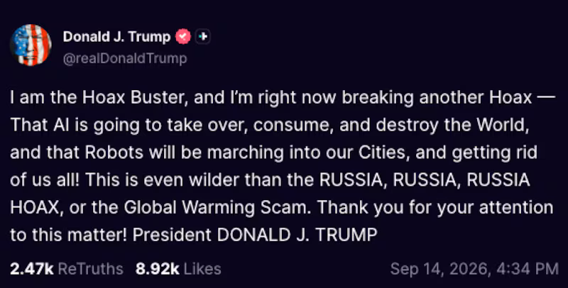 donald trump ai truth social