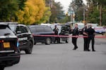Portland Police Bureau on the scene of a shooting in Southeast Portland.
