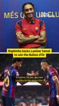 Raphinha backs Lamine Yamal to win Ballon d’Or – video