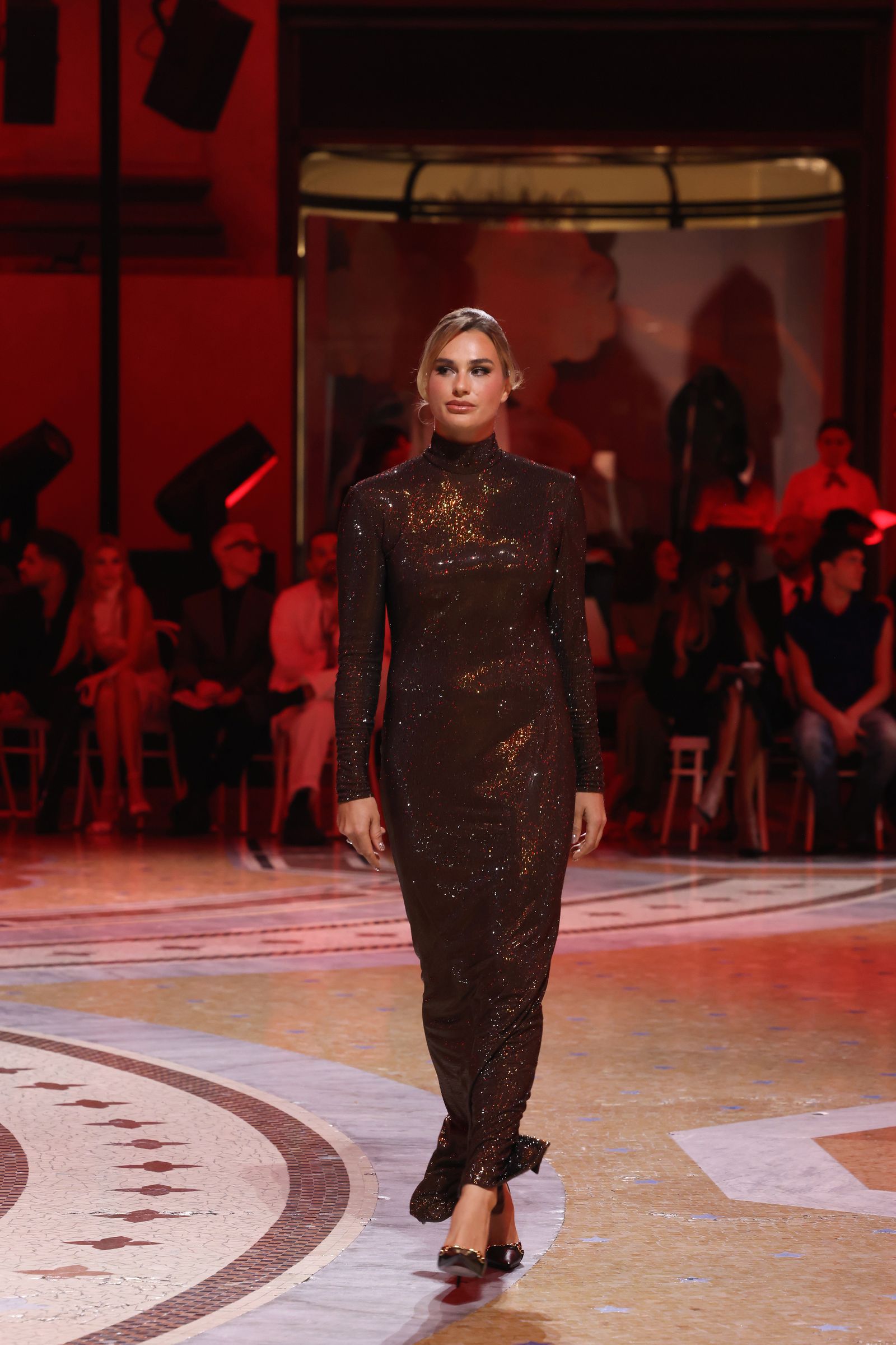 Image may contain Aryna Sabalenka Fashion Adult Person Formal Wear Clothing Dress Performer and Solo Performance