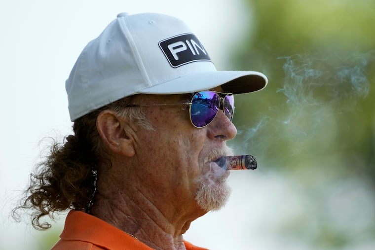 Two-time Ryder Cup winner Miguel Angel Jiménez — and his cigars — are a staple at PGA Tour Champions events.