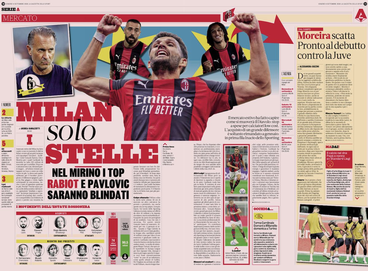 la gazzetta dello sport 4 september