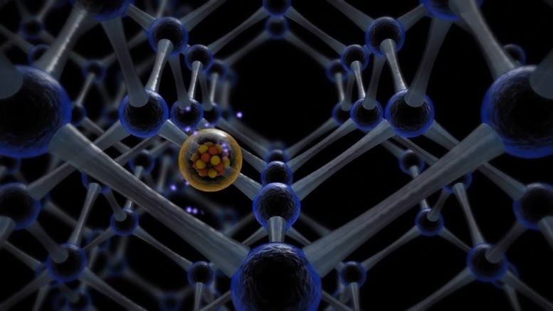 Silicon Vacancy Center in a Diamond Crystal Lattice