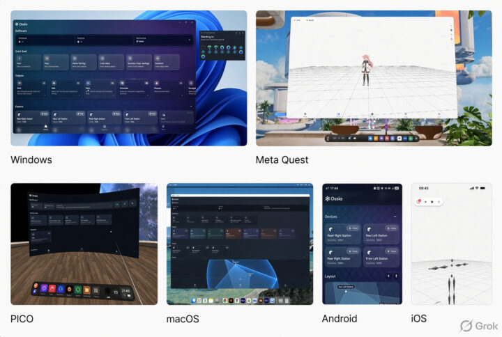 Soulart App running across Windows, Meta Quest, Pico, macOS, Android, and iOS
