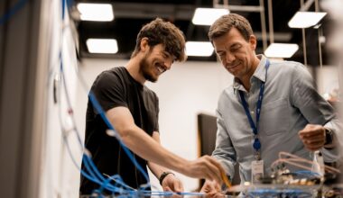 Research scientists at work in one of TII’s quantum laboratories