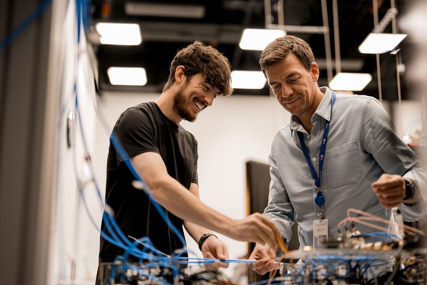 Research scientists at work in one of TII’s quantum laboratories