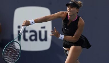Paula Badosa in action ahead of WTA Sao Paulo.