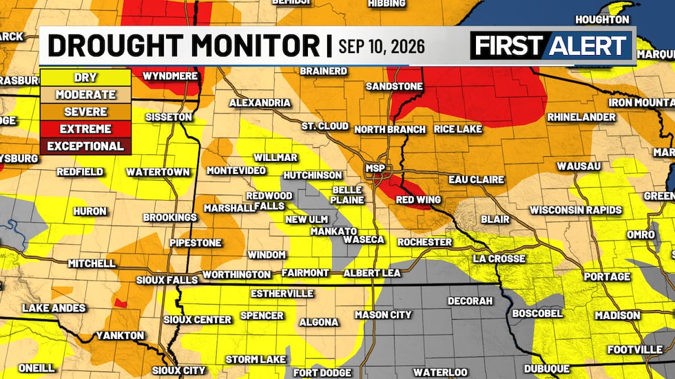 This week's drought monitor shows significant improvement in drought conditions across...