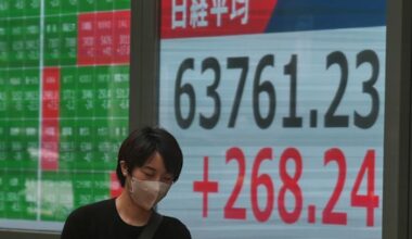 Global shares trade mostly lower after AI stocks sink on Wall Street