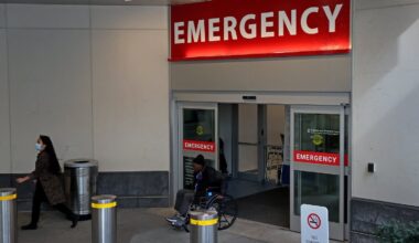 The emergency entrance at Brigham and Women's Hospital in Boston in 2024.