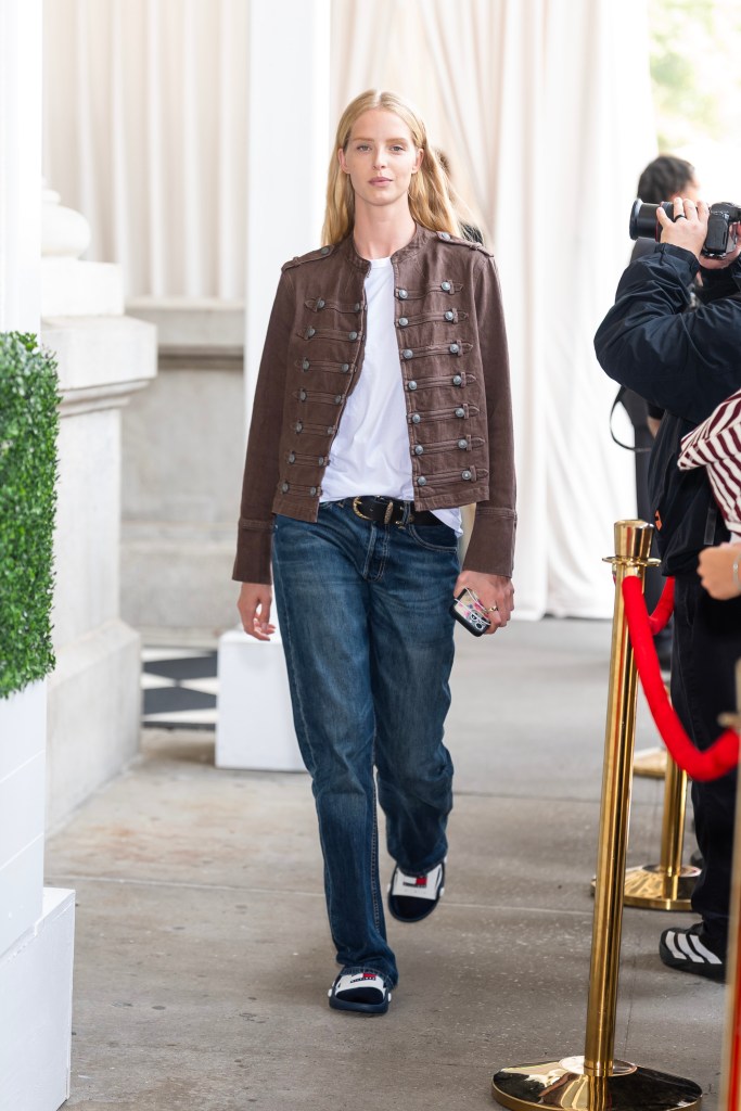 Abby Champion attends the Tommy Hilfiger fashion show during New York Fashion Week.