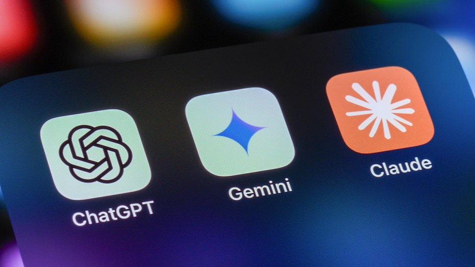 ChatGPT, Gemini and Claude shown on a phone screen