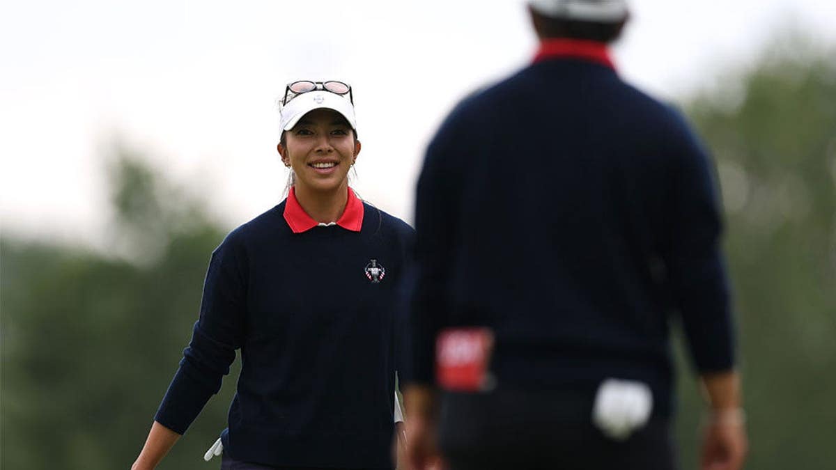 Alison Lee of Team United States celebrates