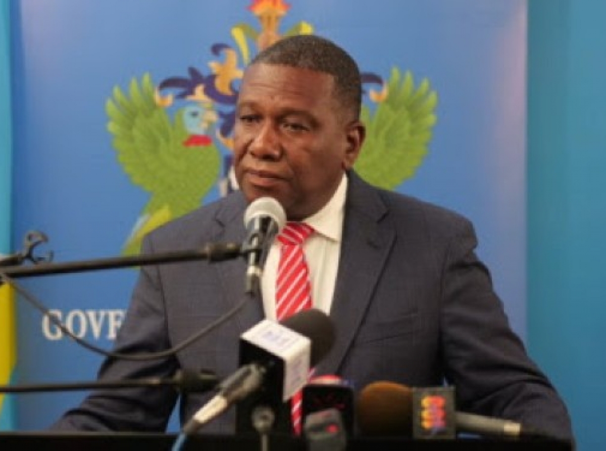 Foreign Affairs, International Trade, Civil Aviation and Diaspora Affairs Minister, Alva Baptiste, speaking at cabinet news conference on Monday (CMC Photo)