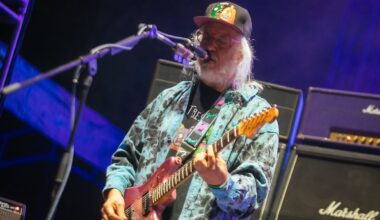MEXICO CITY, MEXICO - NOVEMBER 2: J Mascis of Dinosaur Jr band, performs during the second day of 'Festival Hipnosis 2025' at Fray Nana stadium on November 2, 2025 in Mexico City, Mexico. (Photo by Medios y Media/Getty Images)