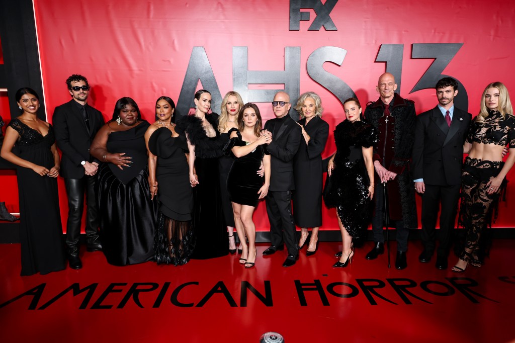 Avantika Vandanapu, Paul Anthony Kelly, Gabourey Sidibe, Angela Bassett, Sarah Paulson, Leslie Grossman, Billie Lourd, Ryan Murphy, Jessica Lange, Mena Suvari, Fedor Steer, Joey Pollari and Elle Chapman at FX's "American Horror Story: 13" Celebration Event.