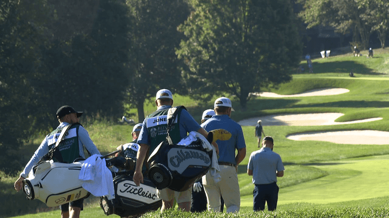 SEPT. 17, 2026 - Western Carolina University senior golfer Tyler Jones, 21, and his crew at Biltmore Championship Asheville. (Photo credit: WLOS Staff)