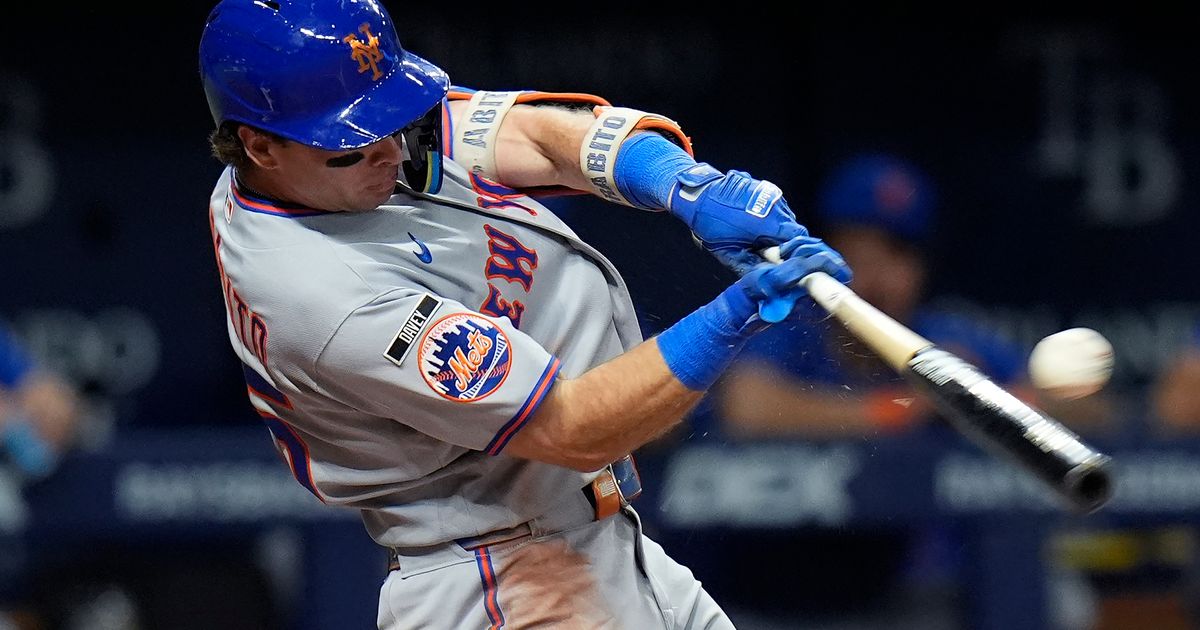 Nick Morabito sparks Mets with 3-run double for first hit, makes dazzling catch in 10-4 win vs. Rays :: WRAL.com