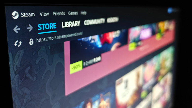 Steam front page dashboard.