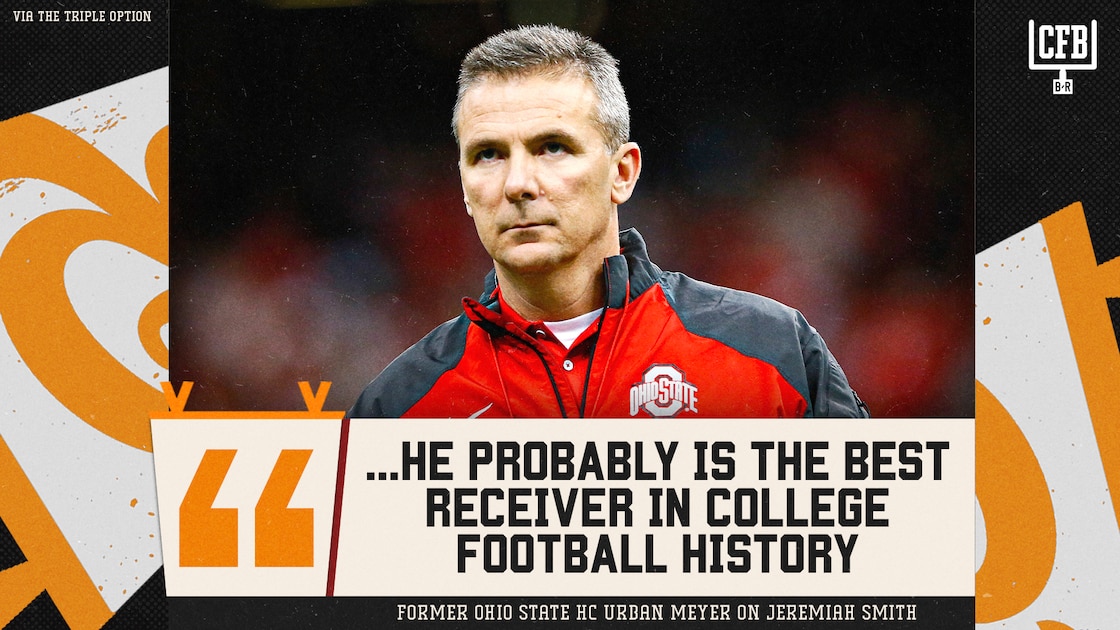 Urban Meyer Touts Jeremiah Smith as 'Best Receiver in CFB History' After Setting Ohio State Record