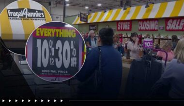 Traffic backed up onto Route 1 as Frugal Fannie’s closing sale begins