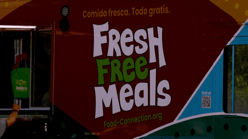 July 26, 2024 - Signage from Food Connection's food truck. (Photo credit: WLOS staff)