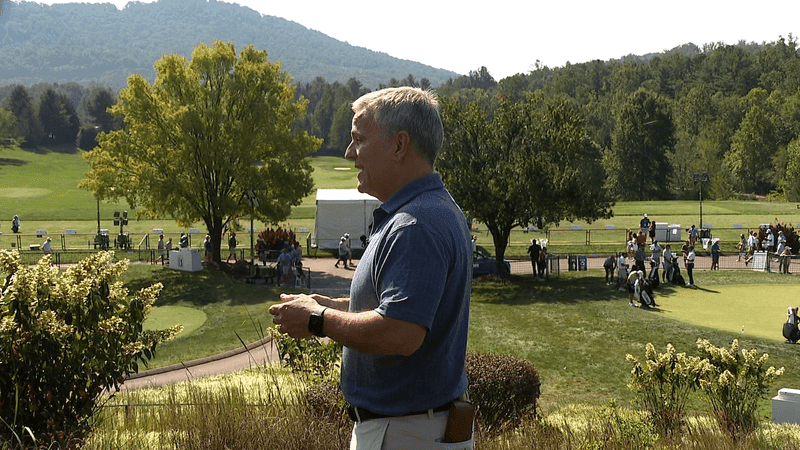 SEPT. 18, 2026 - North Carolina Governor Josh Stein at Biltmore Championship Asheville. (Photo credit: WLOS Staff)