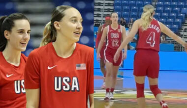 Paige Bueckers and Caitlin Clark put rivalry talk aside with telling Team USA moment