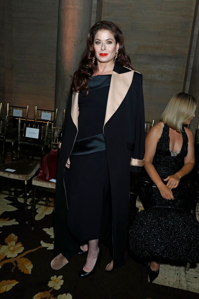 Debra Messing in the front row of the Christian Siriano Spring Summer 2027 show.