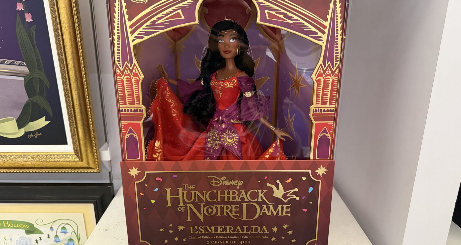 The limited-edition Esmeralda doll celebrating the 30th anniversary of Disney classic The Hunchback of Notre Dame has arrived at Disneyland Resort.