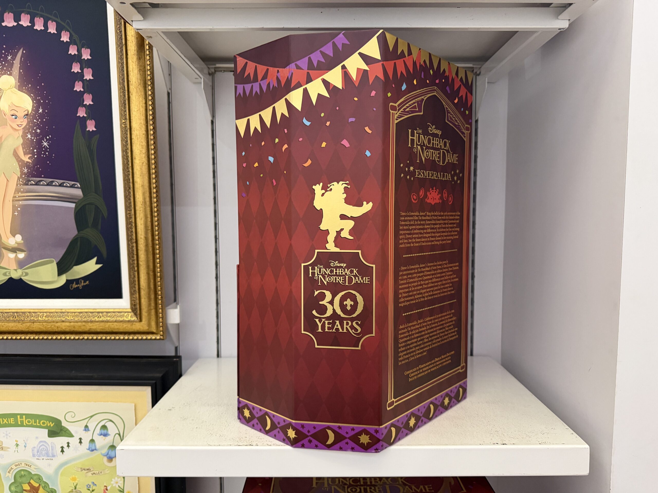 Only 3,100 Esmeralda dolls were made worldwide as part of The Hunchback of Notre Dame 30th Anniversary Collection. The Hunchback of Notre Dame 30th Anniversary Collection debuted at D23: The Ultimate Fan Event this August and is also available as part of the D23 Collections online at Disney Store.
