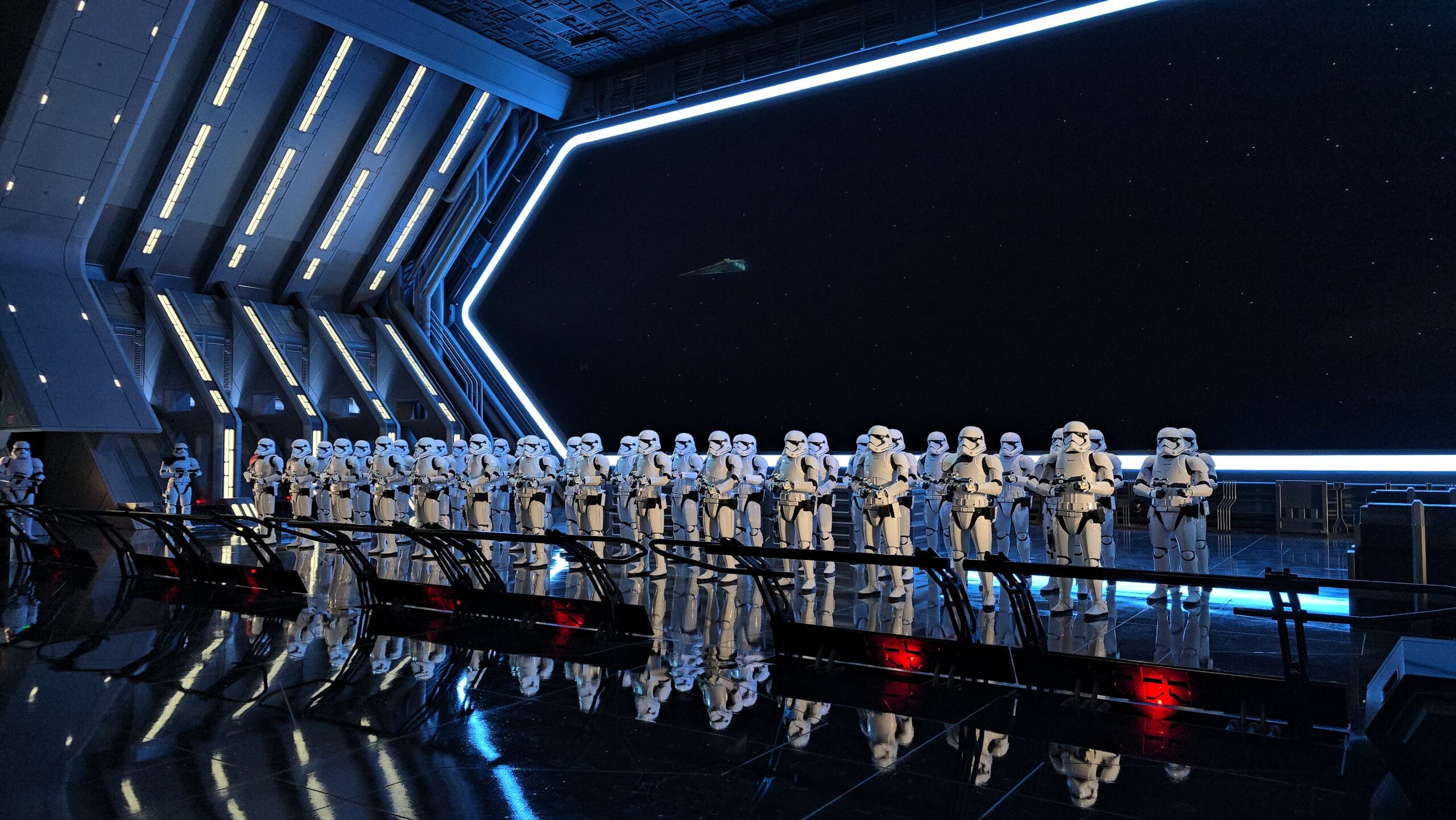 Domhnall Gleeson shares his interaction with the First Order during his visit to Rise of the Resistance in Star Wars: Galaxy's Edge.