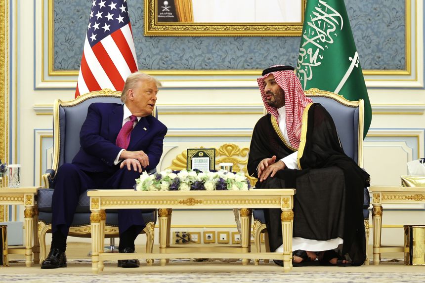 US President Donald Trump met with Saudi Crown Prince Mohammed bin Salman in Riyadh on May 13, 2025, during the president's multi-nation tour of the Gulf.