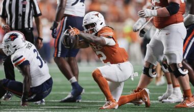 Steve Sarkisian updates the injury status of Texas RB Hollywood Smothers, WR Cam Coleman