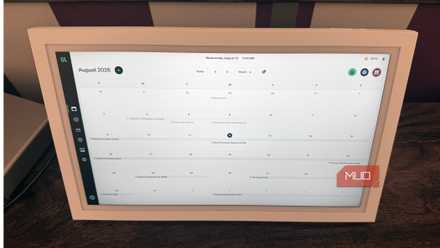 An overhead image of the calendar view on the Greenlight Family Hub.