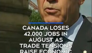 Canada loses 42,000 jobs in August as trade tensions raise economic concerns - YouTube