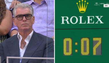 US Open Cameraman Cuts to Pierce Brosnan at 0:07 - Yahoo